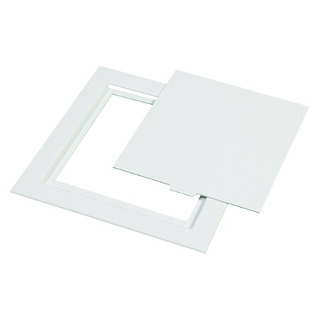 AMERICAN BUILT PRO Access Panel, 14 in x 14 in White Plastic TwoPiece AP 1414 P1